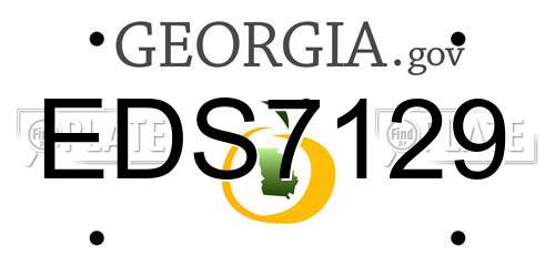 EDS7129 Georgia License Plate