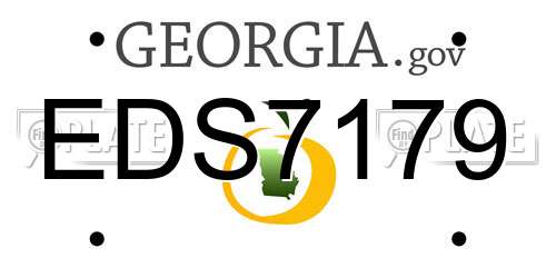 EDS7179 Georgia License Plate