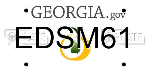 EDSM61 Georgia License Plate