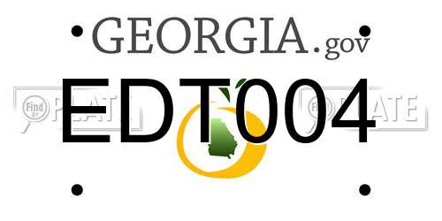 EDT004 Georgia License Plate