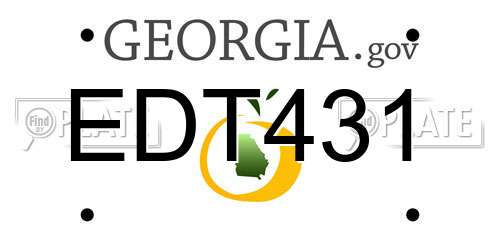 EDT431 Georgia License Plate