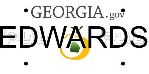 EDWARDS Georgia License Plate