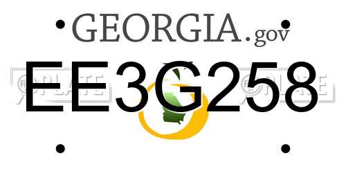 EE3G258 Georgia License Plate
