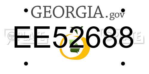 EE52688 Georgia License Plate