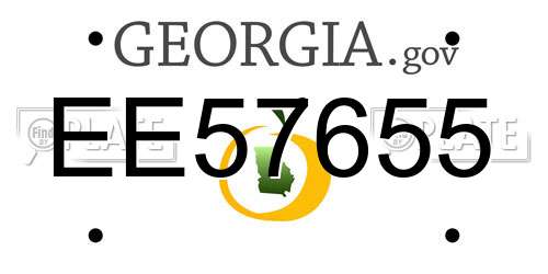 EE57655 Georgia License Plate