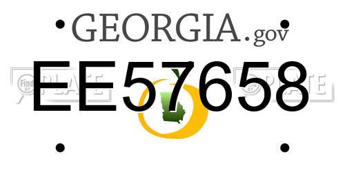 EE57658 Georgia License Plate