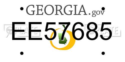 EE57685 Georgia License Plate
