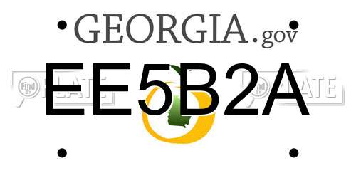 EE5B2A Georgia License Plate