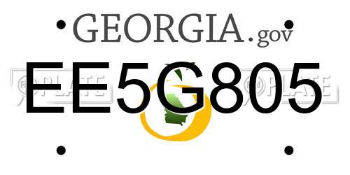 EE5G805 Georgia License Plate