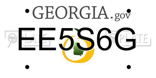 EE5S6G Georgia License Plate