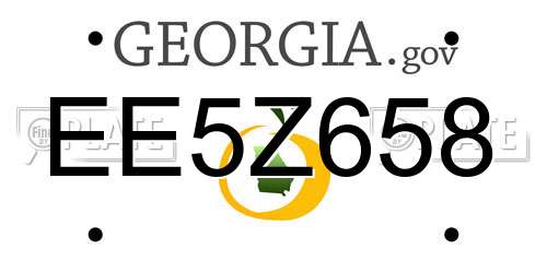 EE5Z658 Georgia License Plate
