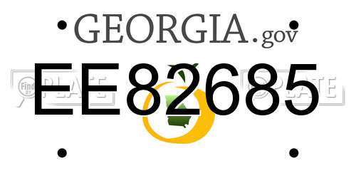 EE82685 Georgia License Plate