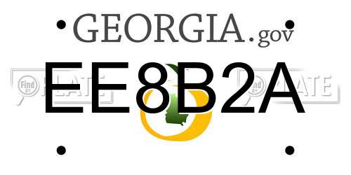 EE8B2A Georgia License Plate