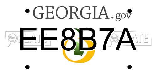 EE8B7A Georgia License Plate