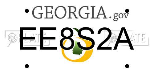 EE8S2A Georgia License Plate