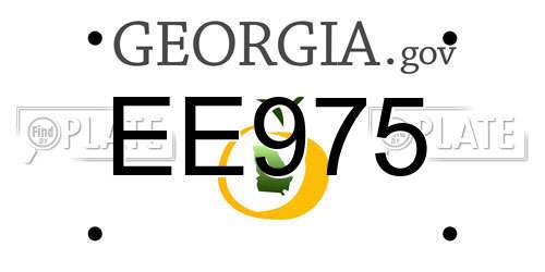 EE975 Georgia License Plate