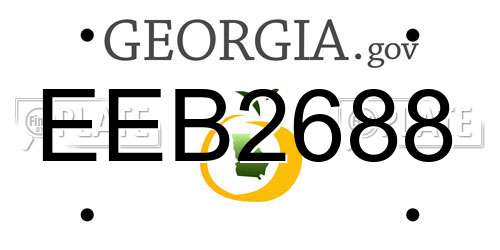 EEB2688 Georgia License Plate