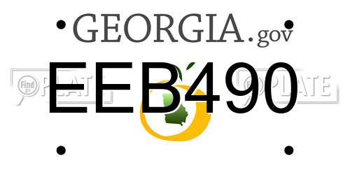 EEB490 Georgia License Plate