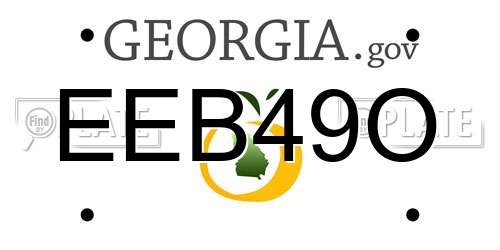 EEB49O Georgia License Plate