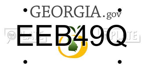 EEB49Q Georgia License Plate