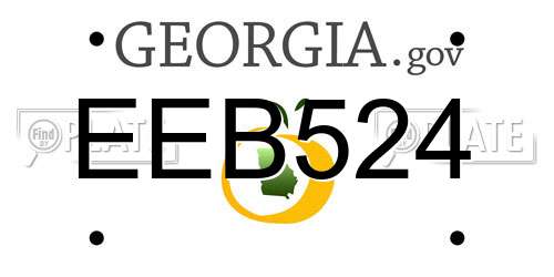 EEB524 Georgia License Plate