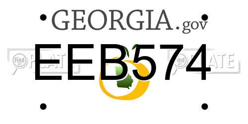 EEB574 Georgia License Plate