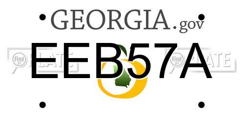 EEB57A Georgia License Plate