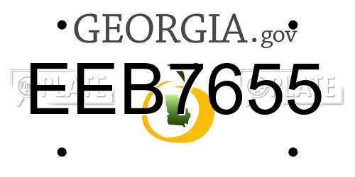 EEB7655 Georgia License Plate