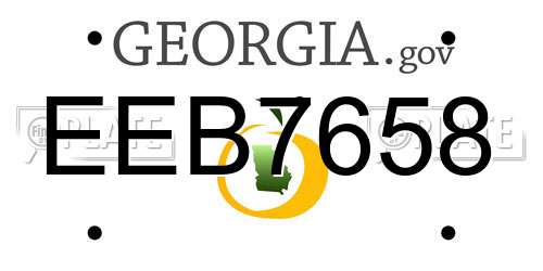 EEB7658 Georgia License Plate