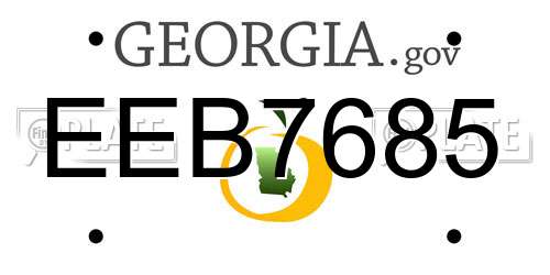 EEB7685 Georgia License Plate