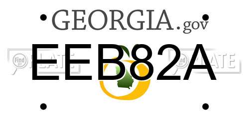 EEB82A Georgia License Plate