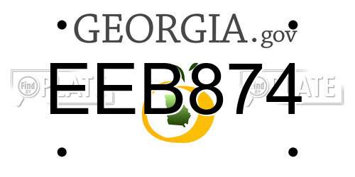 EEB874 Georgia License Plate