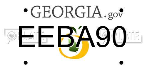 EEBA90 Georgia License Plate