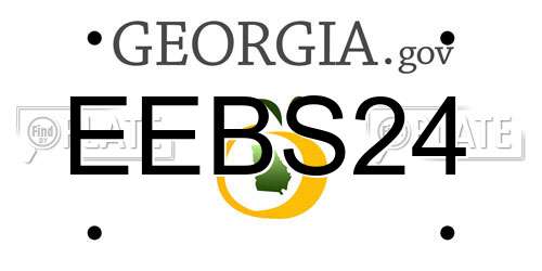 EEBS24 Georgia License Plate
