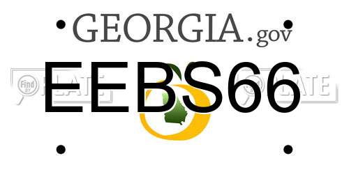 EEBS66 Georgia License Plate