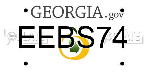 EEBS74 Georgia License Plate