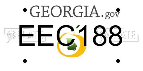 EEC188 Georgia License Plate