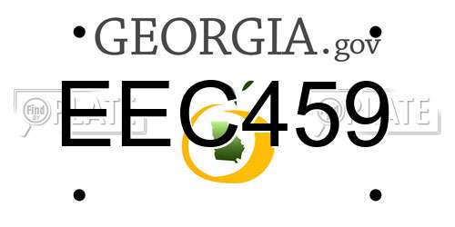 EEC459 Georgia License Plate