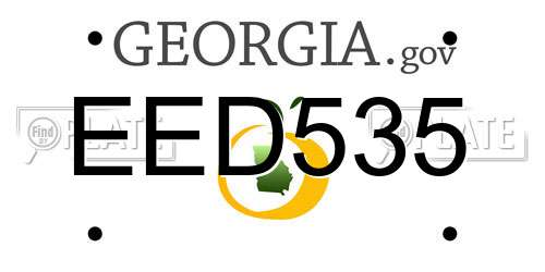 EED535 Georgia License Plate