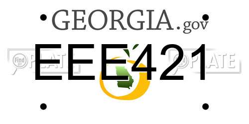 EEE421 Georgia License Plate