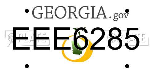EEE6285 Georgia License Plate