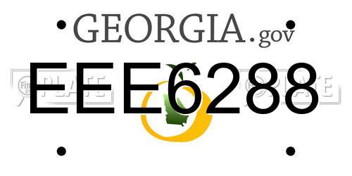 EEE6288 Georgia License Plate