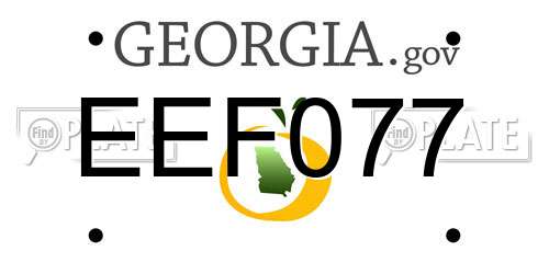 EEF077 Georgia License Plate