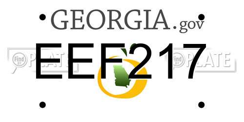 EEF217 Georgia License Plate