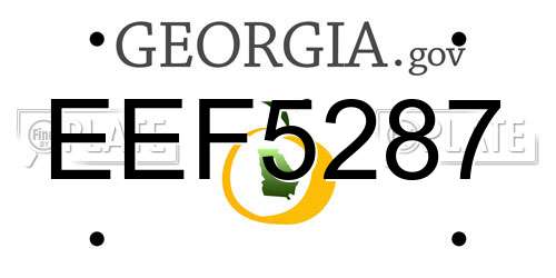 EEF5287 Georgia License Plate