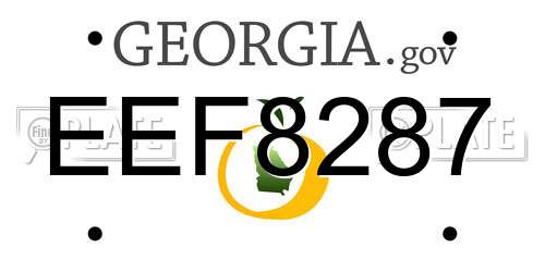 EEF8287 Georgia License Plate