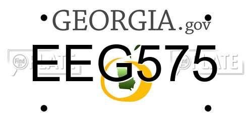 EEG575 Georgia License Plate