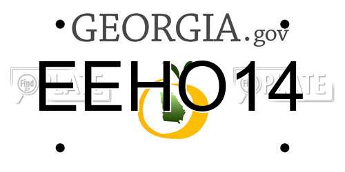 EEHO14 Georgia License Plate