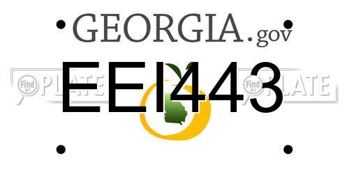 EEI443 Georgia License Plate