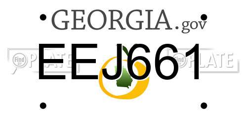EEJ661 Georgia License Plate